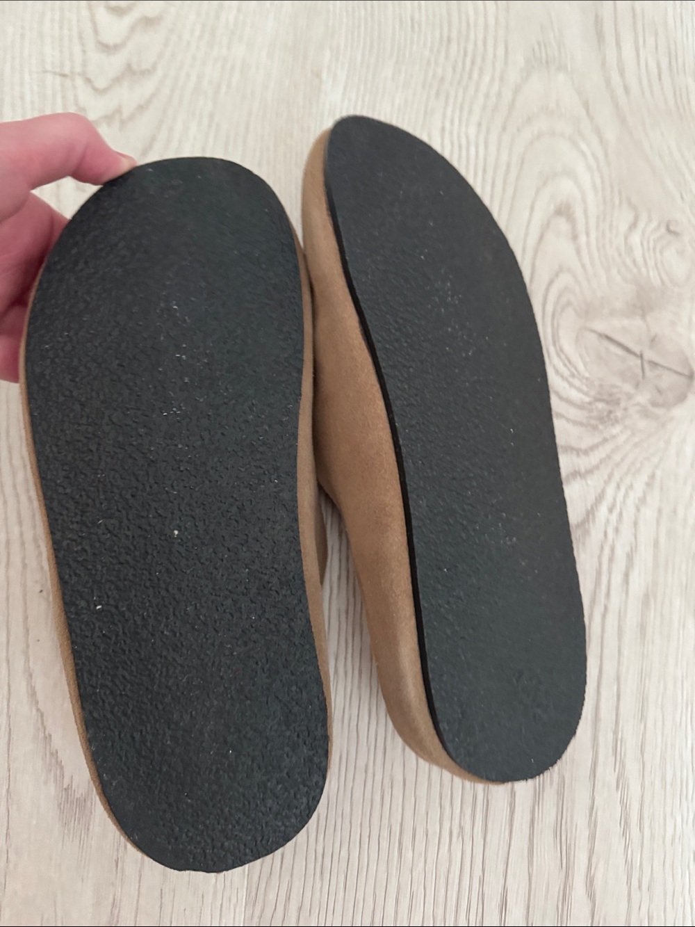 Women Suede Clogs Round Toe Leather Mules Cork Footbed Clog Taupe casual7/8/8.5 - Picture 10 of 10